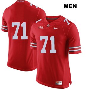 Men's NCAA Ohio State Buckeyes Josh Myers #71 College Stitched No Name Authentic Nike Red Football Jersey CM20X87UD